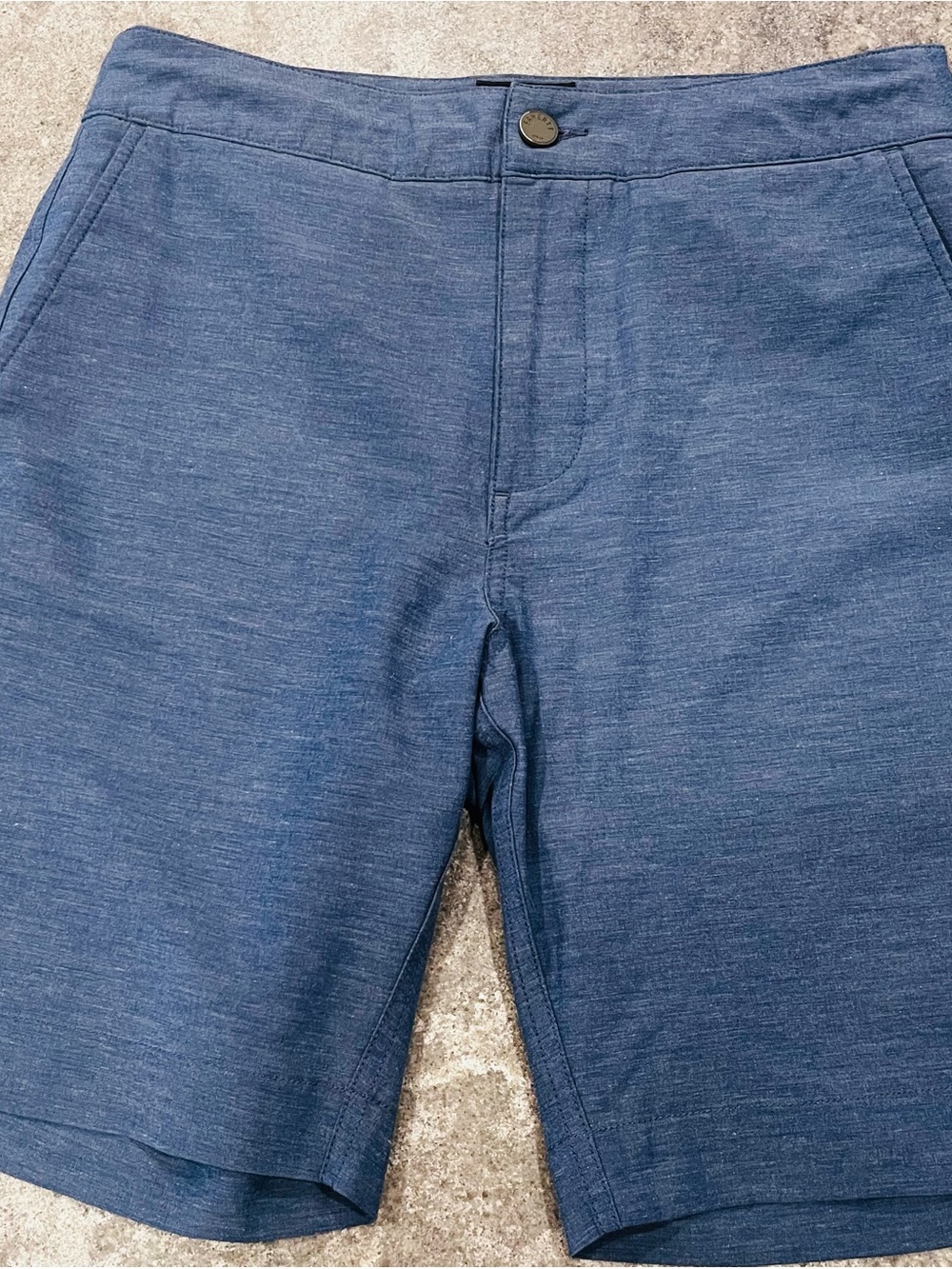 Faherty Men's Blue Heather Stretch Shorts